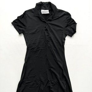 Dalmys Collar Black Mini Dress Black ( XS )